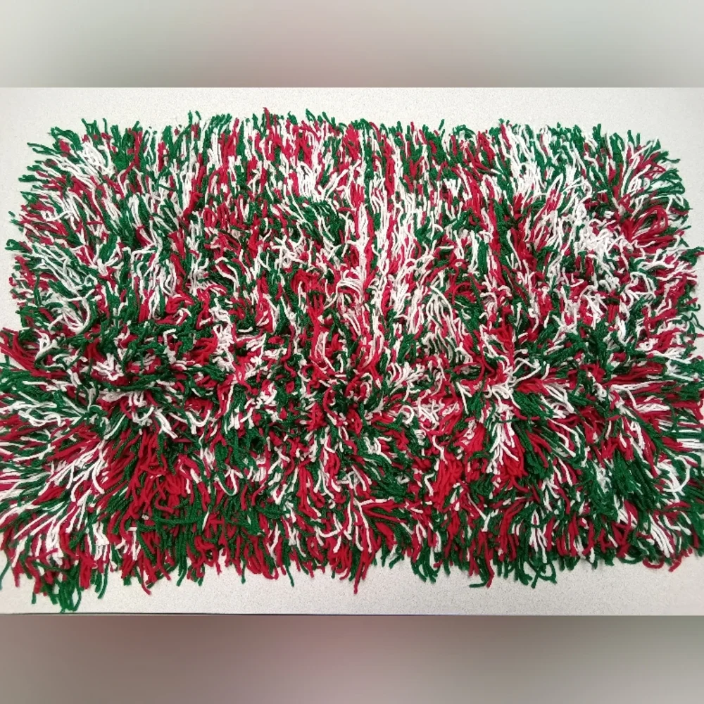 Festive Red, Green, and White Holiday Rug